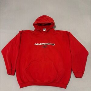Pure Polaris Racing Hoodie Red Graphic Sweatshirt Mens XL Heavyweight Dragon